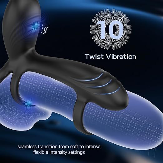 360° Twisting 10 Modes G-Spot Stimulator Penis Sleeve Extender Couples Vibrator for Men Women