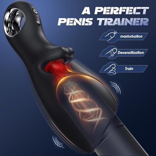 AI Smart APP Control 10 Licking & Vibrating Modes Glans Trainer