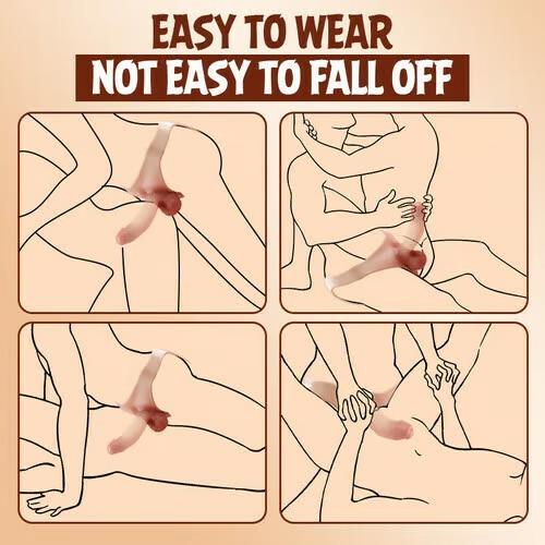 Hellofuntoys™ Ultra Elastic Silicone Strap-On Dildo Panties With 7.48'' Realistic Penis