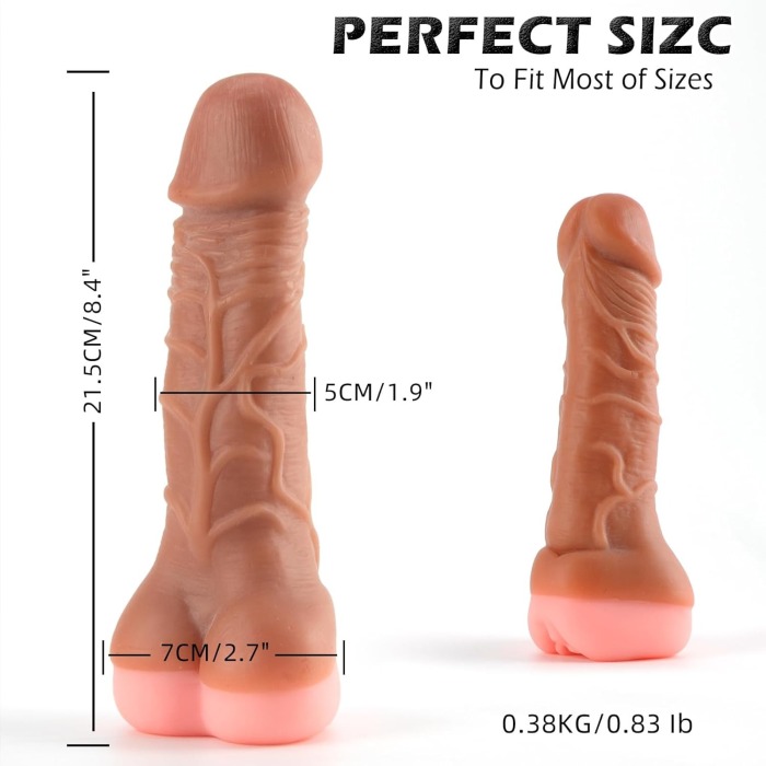 Realistic Dildo Male Penis Sleeve With Penetrable Pee-Hole & Anus
