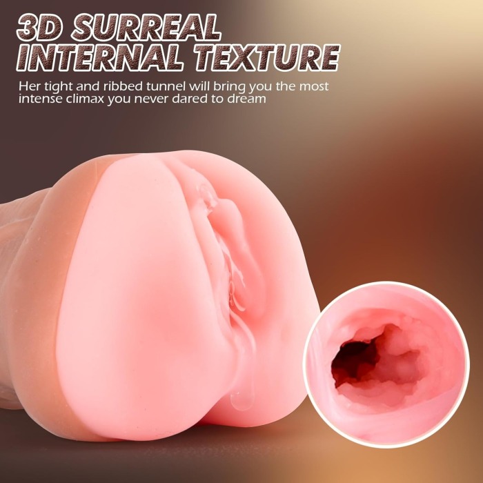Realistic Dildo Male Penis Sleeve With Penetrable Pee-Hole & Anus
