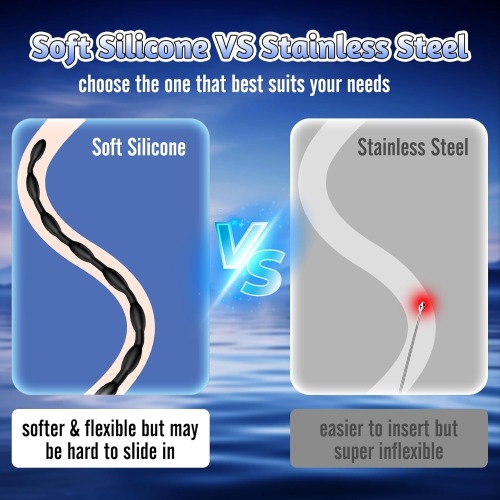 Hellofuntoys™ Flexible Silicone Cock Dilator for Beginner & BDSM Play