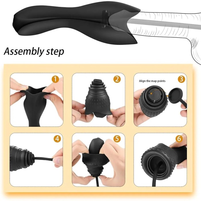 Urethral Sounds Dilator with 6 PCs Separable Plug & 10 Vibrating Modes