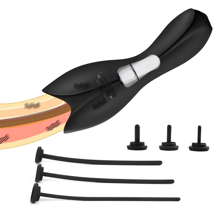 Urethral Sounds Dilator with 6 PCs Separable Plug & 10 Vibrating Modes