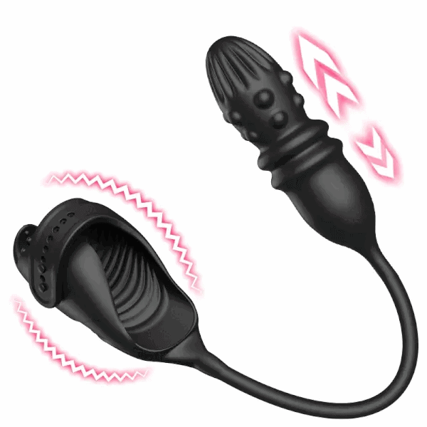 US$ 55.19 - Hellofuntoys™ 7 Thrusting 7 Vibrating Prostate Massager & Penis  Vibrator For Men Couple Sex Toy