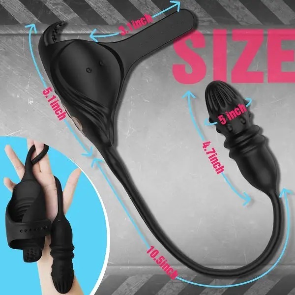 Hellofuntoys™ 7 Thrusting 7 Vibrating Prostate Massager & Penis Vibrator For Men Couple Sex Toy