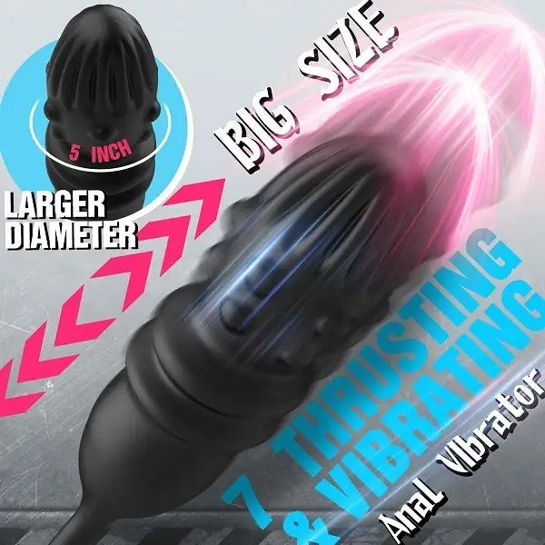 Hellofuntoys™ 7 Thrusting 7 Vibrating Prostate Massager & Penis Vibrator For Men Couple Sex Toy