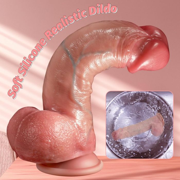 2IN1 Silicone Foreskin Ejaculating Huge Dildo for Vaginal Anal Play