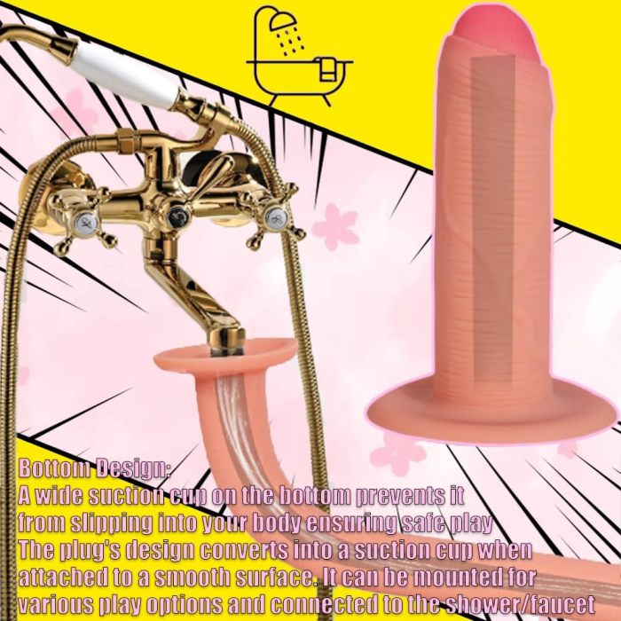 Hellofuntoys™ 15.2 Inch Silicone Extra Long Realistic Dildo Enema Douche