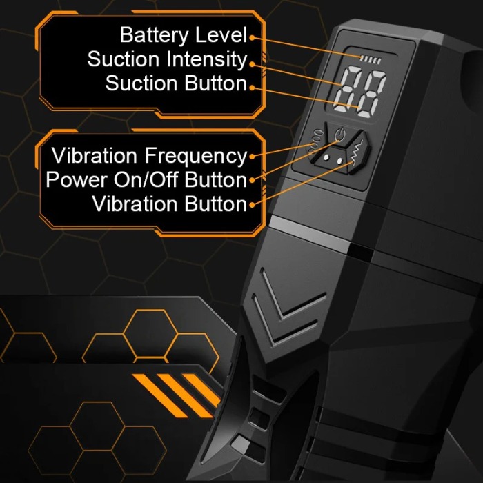 Hellofuntoys™ 5 Sucking 9 Vibrating Realistic Riding & Squeezing Action Male Masturbator
