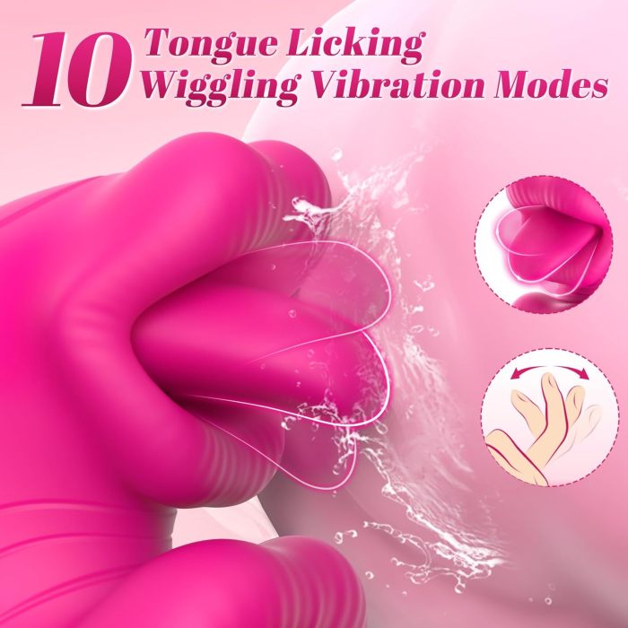 G Spot Vibrator with 10 Tongue Licking & 10 Vibrating Modes