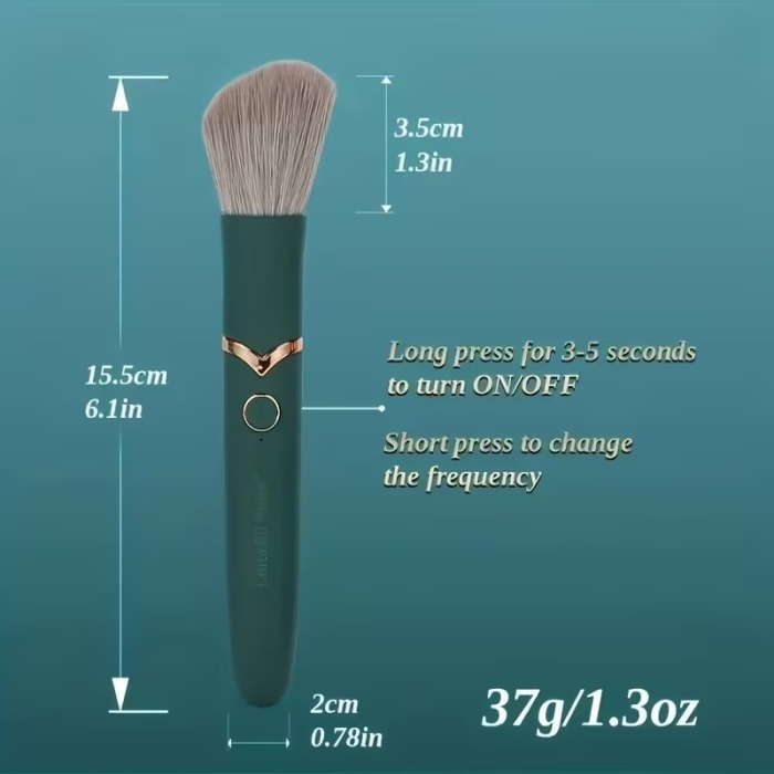 Vibrating Makeup Brush with Detachable Bullet Vibrator