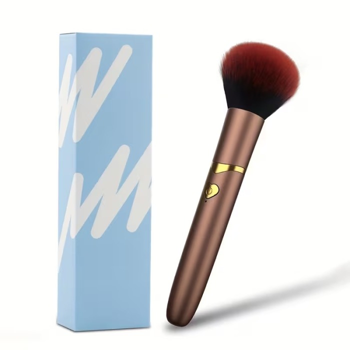 Vibrating Makeup Brush with Detachable Bullet Vibrator