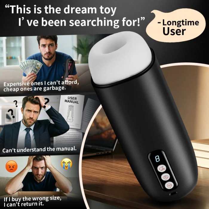Sophia – Mighty Suction Best Value Crystal Clear Sizing Automatic Male Masturbator