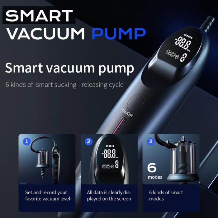 Electric Anal Pump Vibrator with 2 Silicone Anal Plugs Set