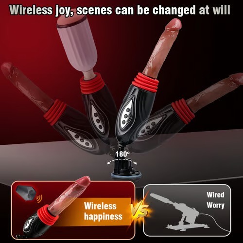Hellofuntoys™ 2 in 1 Thrusting Heating Sex Machine with Remote Control