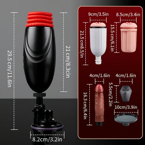 Hellofuntoys™ 2 in 1 Thrusting Heating Sex Machine with Remote Control