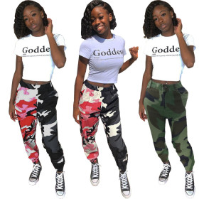 All-Match Ladies Camouflage Pencil Pants For Daily Wear DN8315