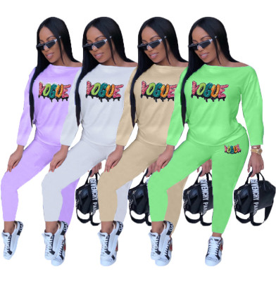 Sequins Patchwork Long Style 4 Colors Casual Outfits T3368H