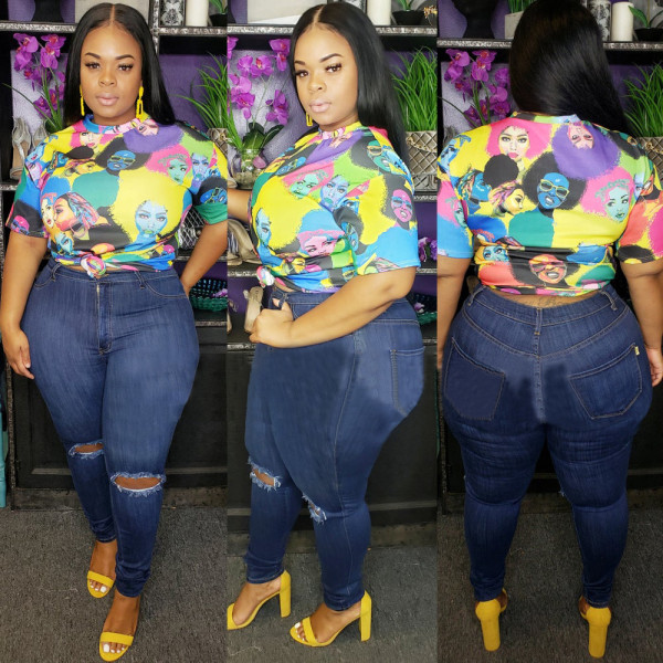 Cartoon Printing Cheap Shorts Sleeves Women T Shirt CCY8066