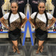 Womens casual personality leopard print stitching dress LS6383