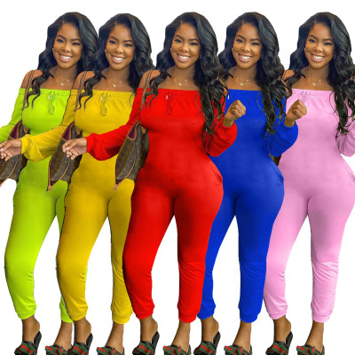 Solid color tight-fitting camisole pleated pants sexy jumpsuit R6316