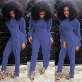 Online Wholesale Clothing Flutter Bodycon Women Jumpsuit ML7133