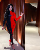 Sexy tight-fitting color jumpsuit women's clothing YD8128