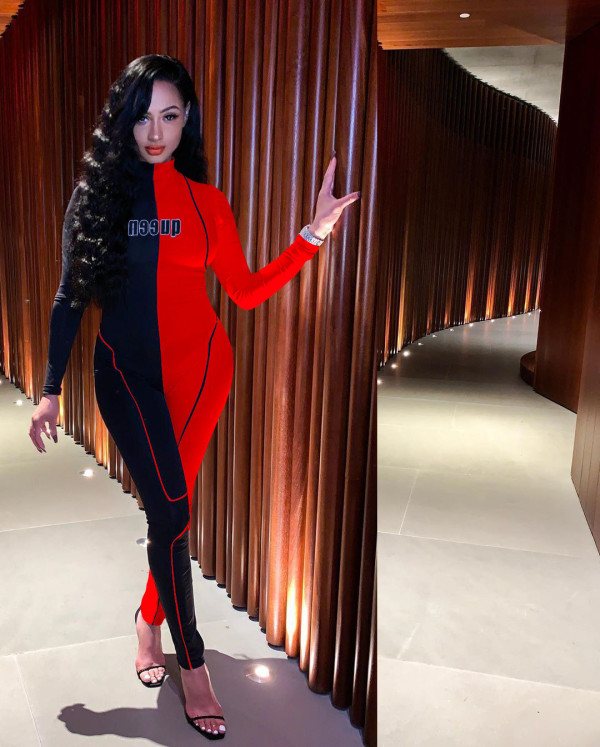 Sexy tight-fitting color jumpsuit women's clothing YD8128