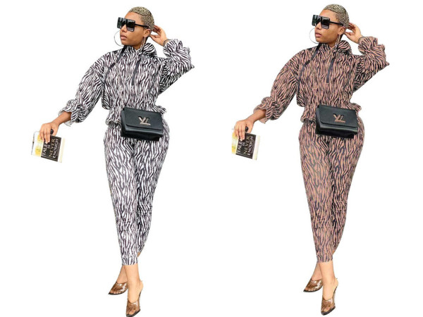 Stylish Printing Women Bodycon Hooded Outfits For Daily Wear AFY675