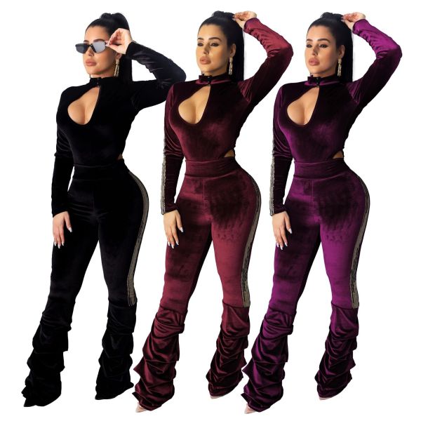 New Arrival Winter Women's Clothes Irregular Pleated Jumpsuit SMR9520