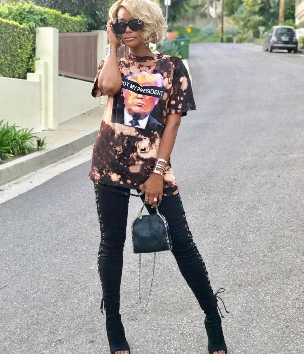 Cheap Rock Style Hollow Out Printing Women T-Shirt OEP5187