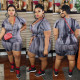 V-neck shorts short sleeve fashion casual two-piece suit plus size women's suit OSS20783