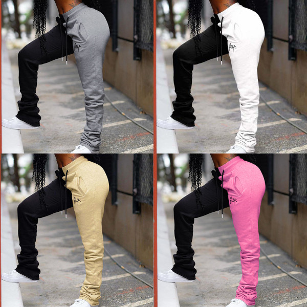 Laces, pockets, casual women's pants, nightclub clothes K8899