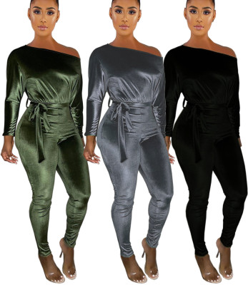 Reasonable Price Bodycon 3 Colors Winter Ladies Long Jumpsuit LY5803