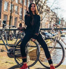 Leisure Women Suits Long Sleeve Hoodie Tight Pants BN9124