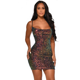 Nightclub Party Dress Sequined Sling Dress Skirt ME360