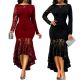 Long sleeve perspective dress KM8059