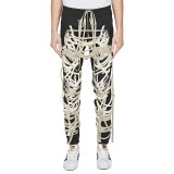 Fashion Solid Color Strappy Straight Pants TPA25876