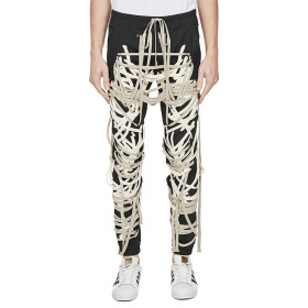 Fashion Solid Color Strappy Straight Pants TPA25876