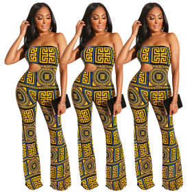 Euramerican Thin Dew Shoulder Bodycon Jumpsuit ED8102