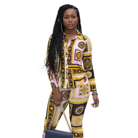 Trendy Ladies Oversize Digital Printing Long Outfits LMM8074