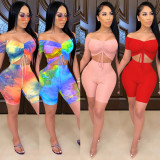 Fashion sexy breast-wrapped two-piece one-shoulder women CYF3603