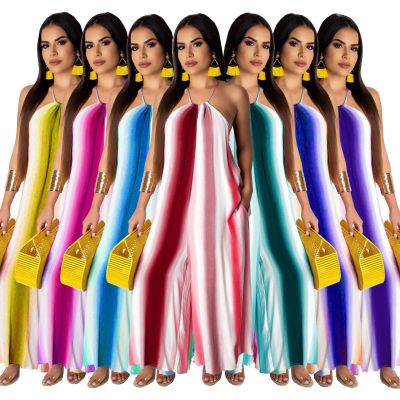 Ladies Multicolor Condole Blet Loose Jumpsuit SMR9297