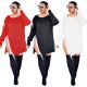 Trendy Round Collar Irregular Wear Pure Color Tassel Dress FA7064