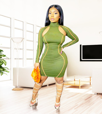Dress sexy nightclub ladies bag hip skirt WM815