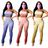 Gradient temperament buttocks slim Slim two-piece set Q520