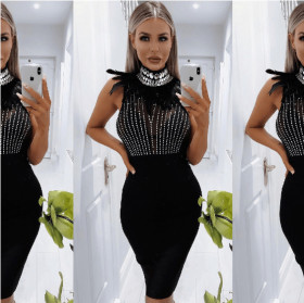 Explosions Hot Party Rhinestone Sleeveless Bodycon Dress CCY8013