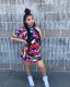 Leisure Wear Colorful Print T Shirt Dress YYZ921
