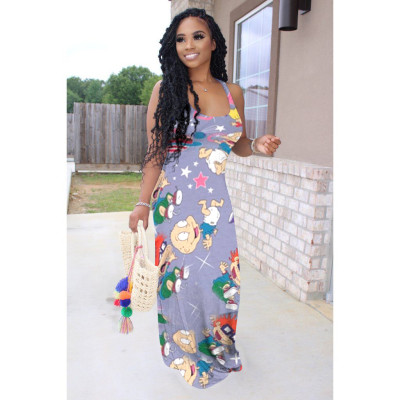 Cute cartoon long dress M6311
